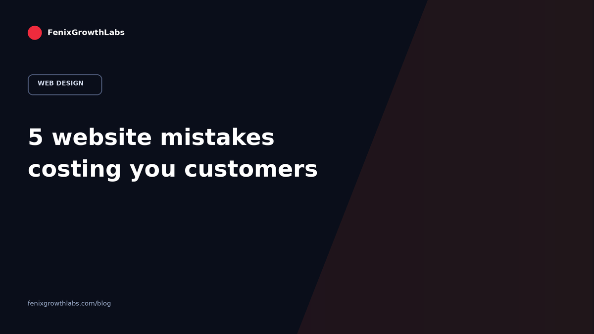 5 Website Mistakes That Cost Small Businesses Customers